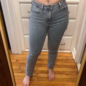 Midrise straight leg jeans